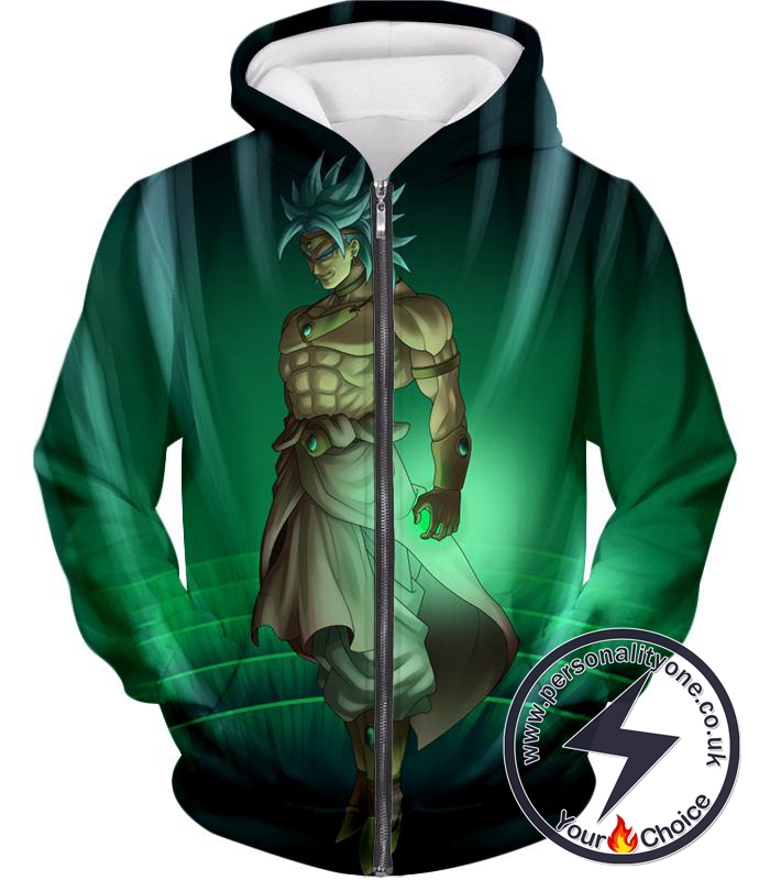 Dragon Ball Super Awesome Legendary Super Saiyan Broly Cool Graphic Anime Zip Up Hoodie